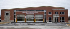 new thamesford fire station - view from the street