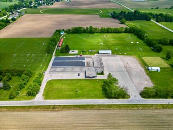 aerial view of community centre grounds